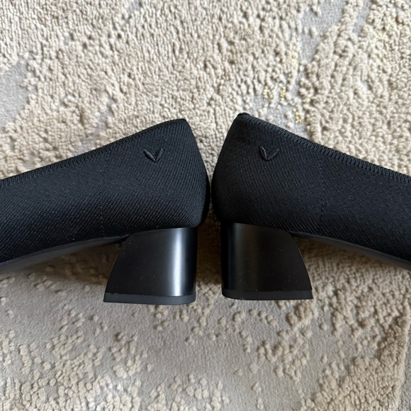 Vivaia black mesh heels Almond Toe Julie Arch Pro comfort slip on 38  7  7.5 new - Picture 9 of 15